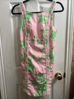 Lilly Pulitzer Pink & Green Floral Sleeveless Dress